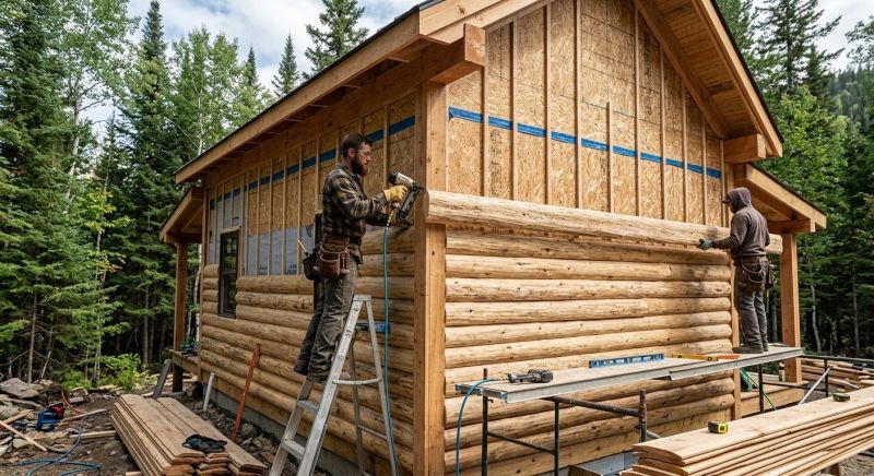 Log Siding Installation in Davisburg, MI