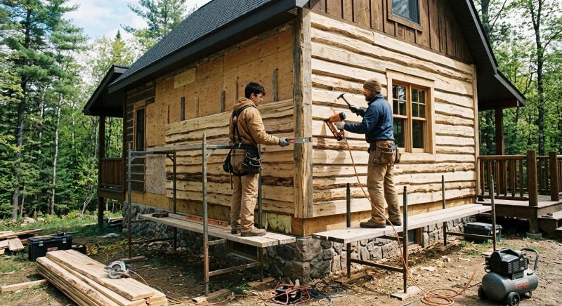 Log Siding Installation in Fraser, MI
