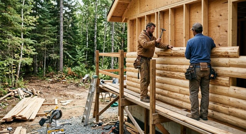 Log Siding Installation in Hartland, MI