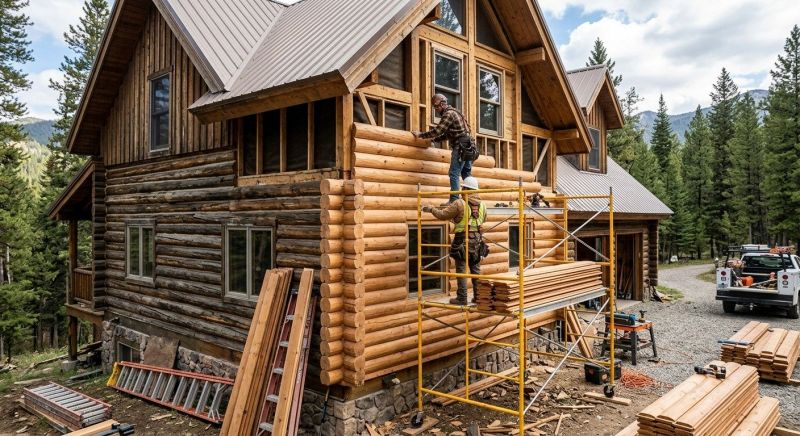 Log Siding Installation in Holly, MI
