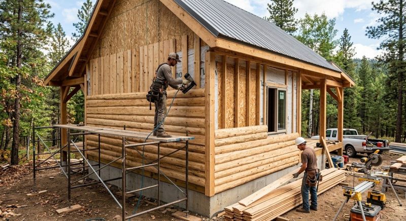 Log Siding Installation in Keego Harbor, MI
