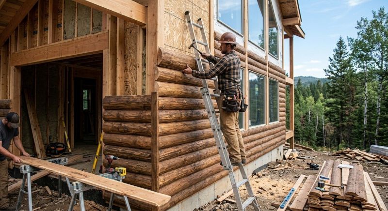 Log Siding Installation in Lapeer County, MI