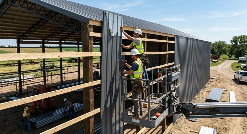 Metal Barn Siding Installation in Lake Orion, MI
