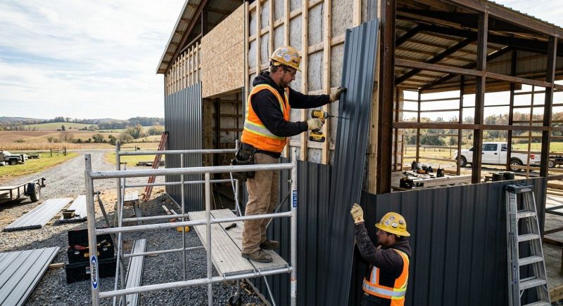 Metal Barn Siding Installation in Lake Orion, MI