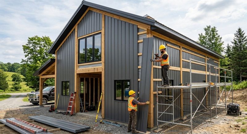 Pole Barn Siding Installation in Lake Orion, MI