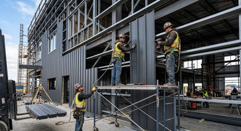 Steel Cladding Installation in Lake Orion, MI